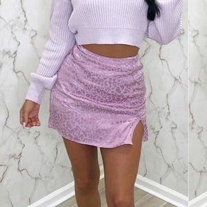 lavender leopard skirt
